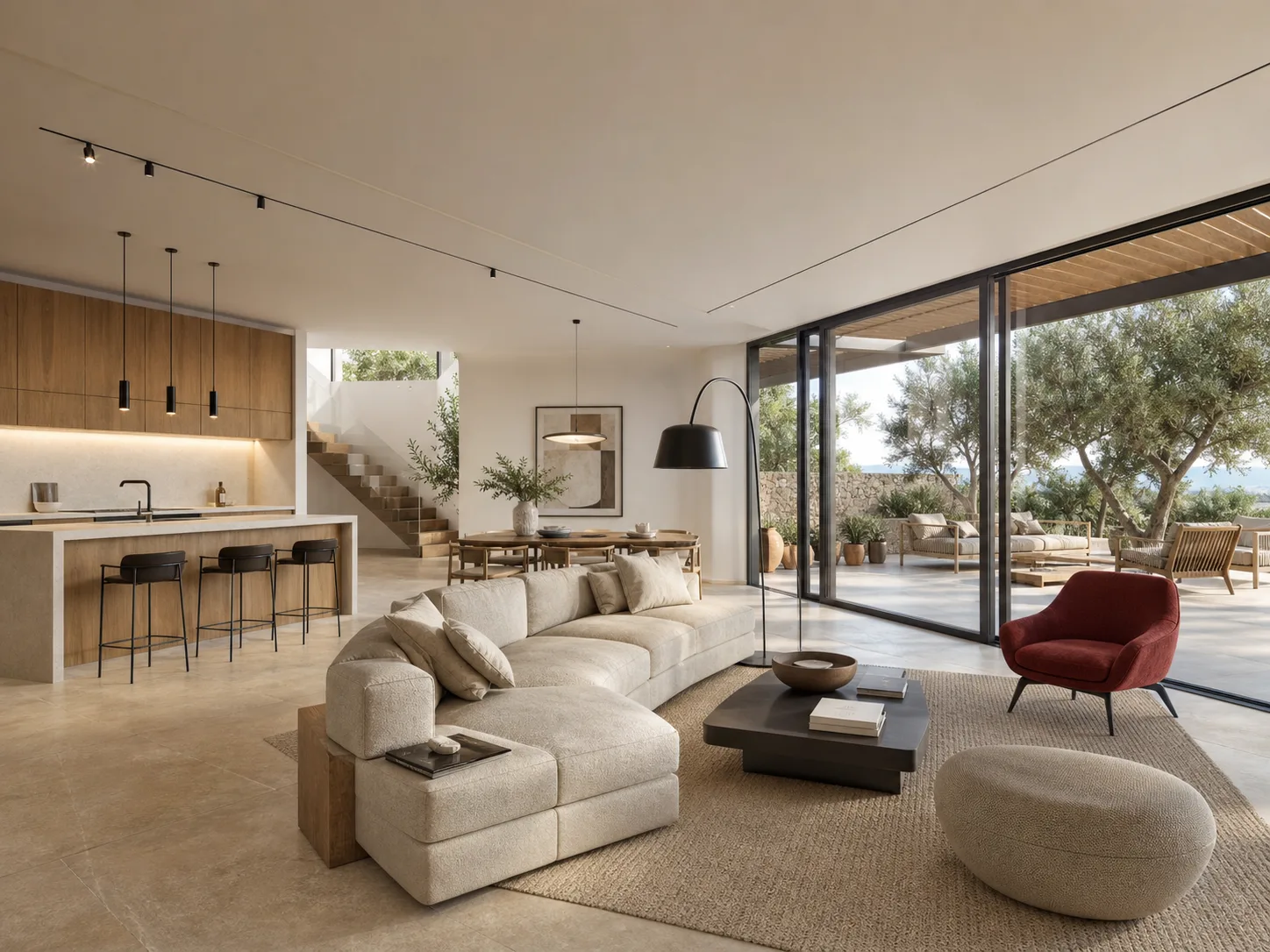 Render conceptual del interior de la futura casa muestra DEHANG